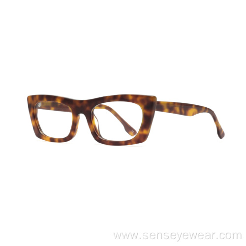 Women Fashion Cat Eye Acetate Optical Frame Glasses